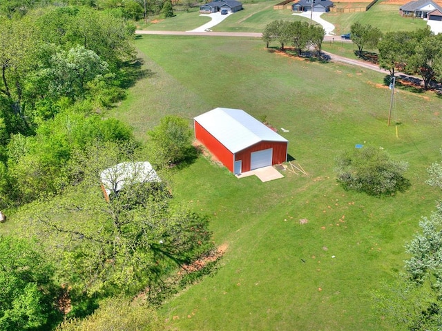 bird's eye view with a rural view