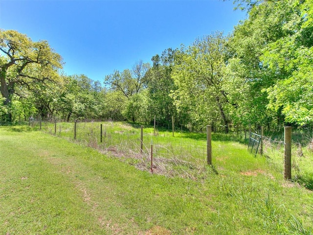 view of yard with a rural view