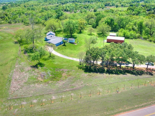 bird's eye view featuring a rural view