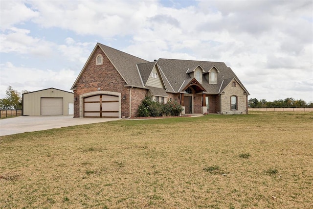 view of front of property with a front yard