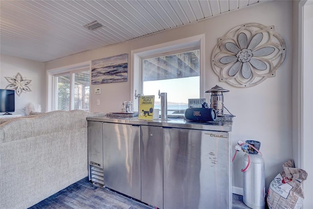 kitchen featuring stainless steel counters