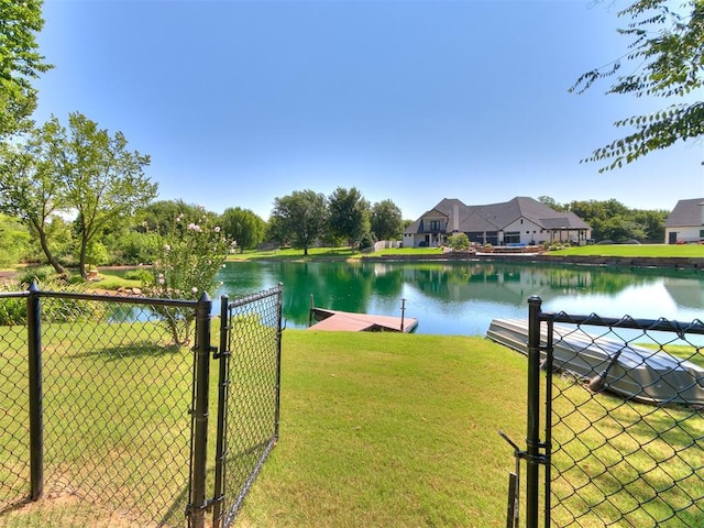 water view featuring a boat dock