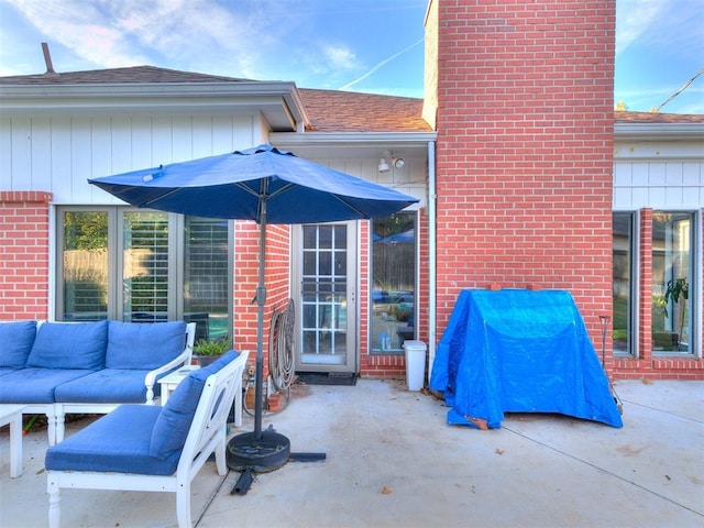 view of patio / terrace with an outdoor hangout area