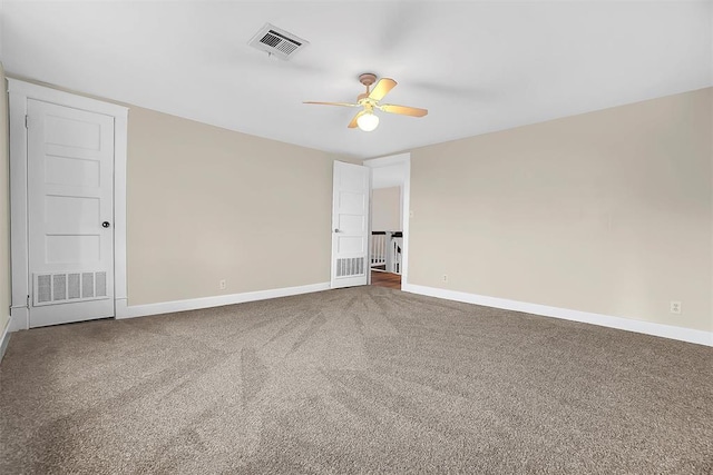 603 N College St, Cordell, OK 73632 - spare room featuring ceiling fan, baseboards, and carpet floors