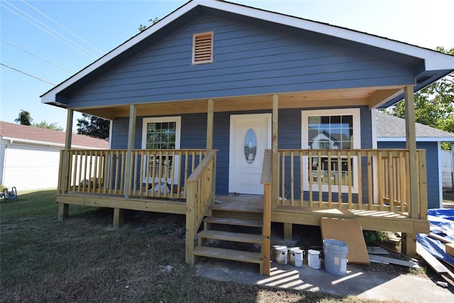 view of front of home featuring a porch