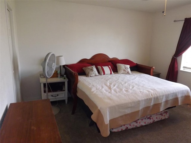 view of carpeted bedroom