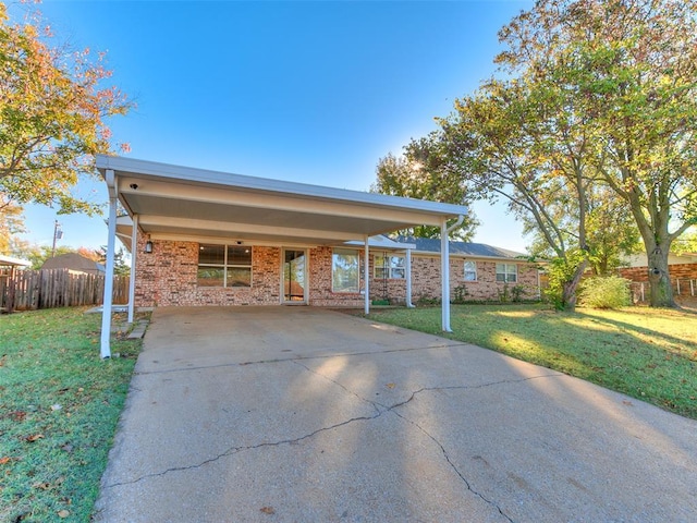 view of patio featuring a carport