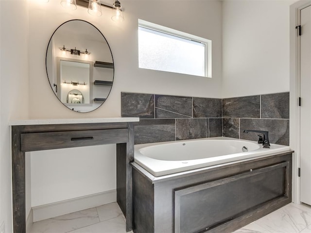 bathroom featuring a bathing tub