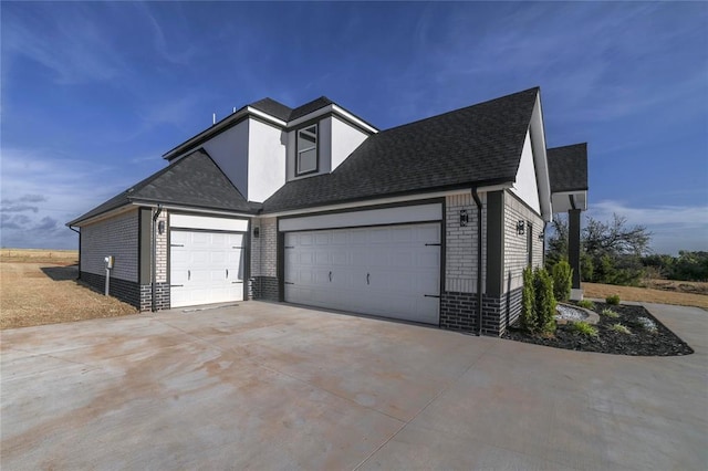 view of home's exterior with a garage