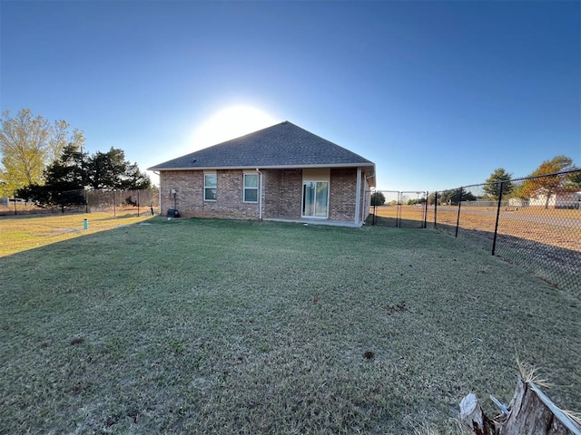 exterior space with a front yard