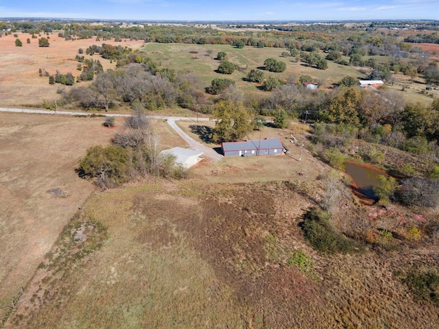 bird's eye view featuring a rural view