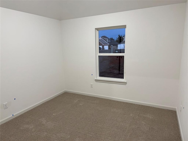 spare room with carpet floors