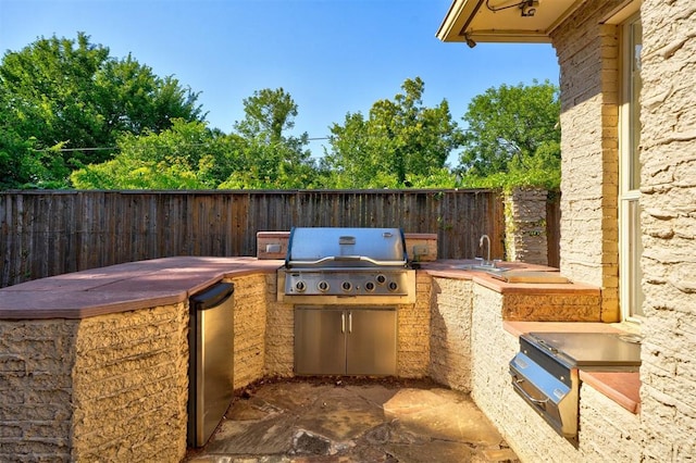 view of patio / terrace with area for grilling