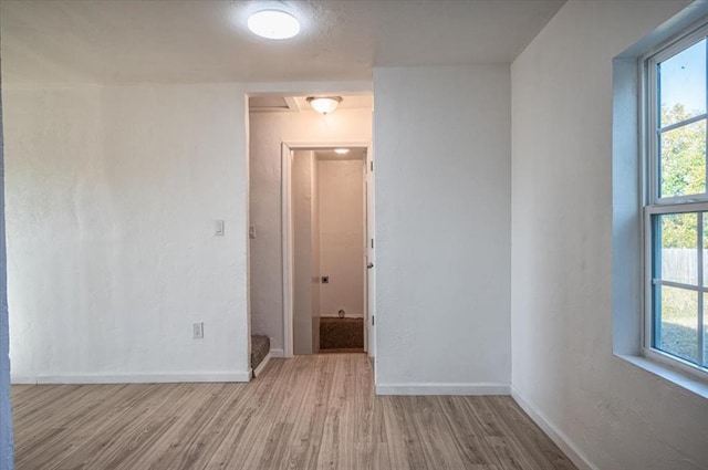 empty room featuring light hardwood / wood-style flooring