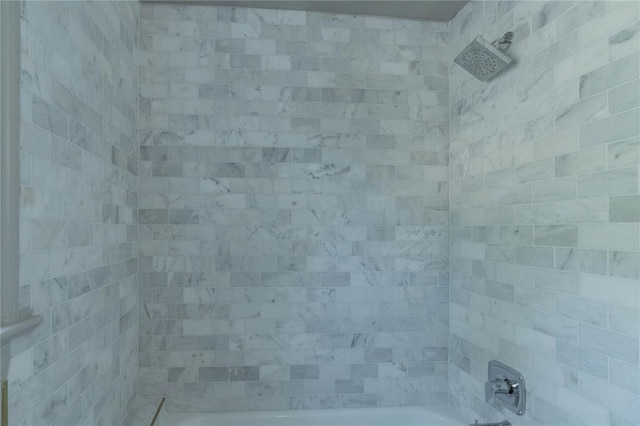 interior details with tiled shower / bath