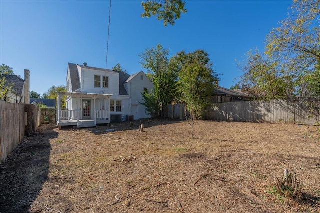 rear view of house with a deck