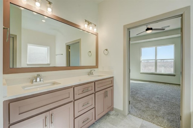 bathroom with vanity