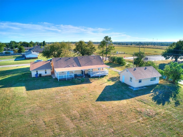 aerial view featuring a rural view