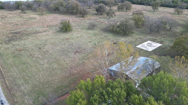 bird's eye view with a rural view