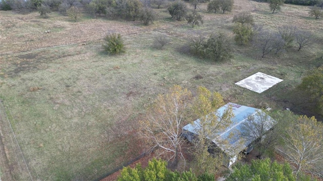 aerial view featuring a rural view