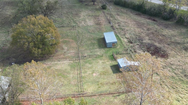 drone / aerial view featuring a rural view