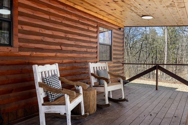 view of wooden terrace