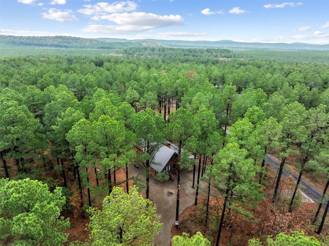 bird's eye view featuring a mountain view