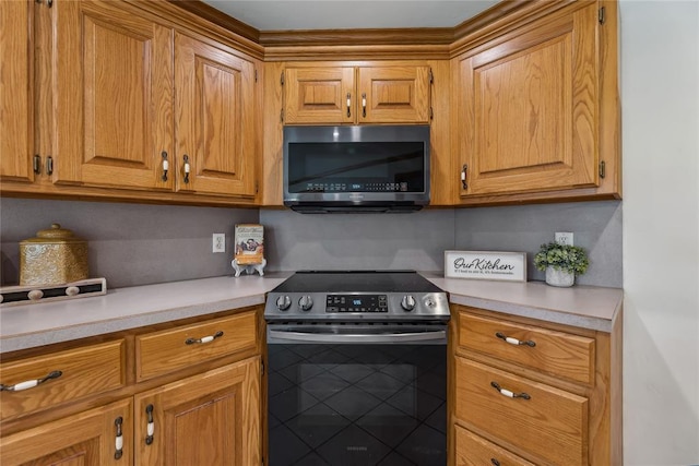 kitchen with appliances with stainless steel finishes