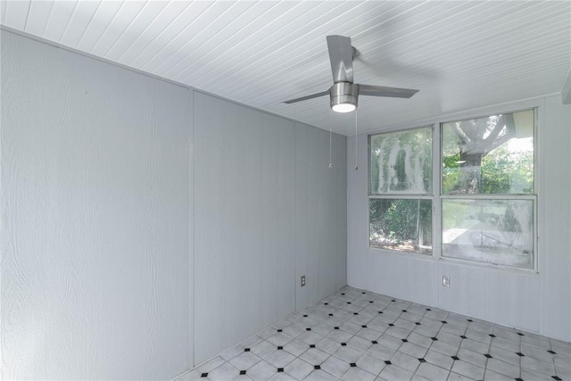 unfurnished room featuring ceiling fan