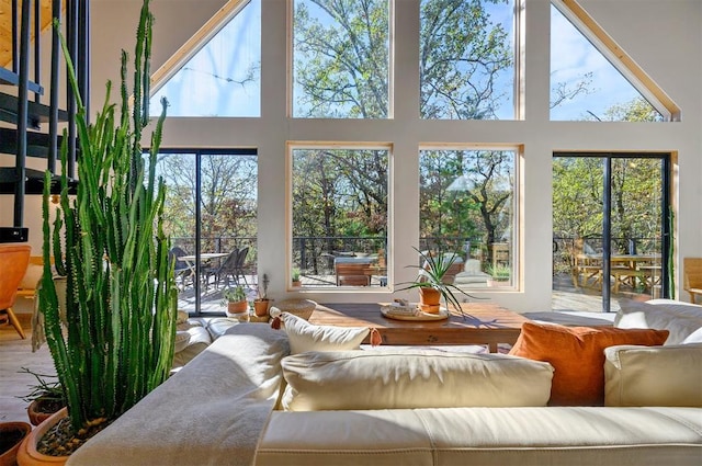 sunroom with a healthy amount of sunlight