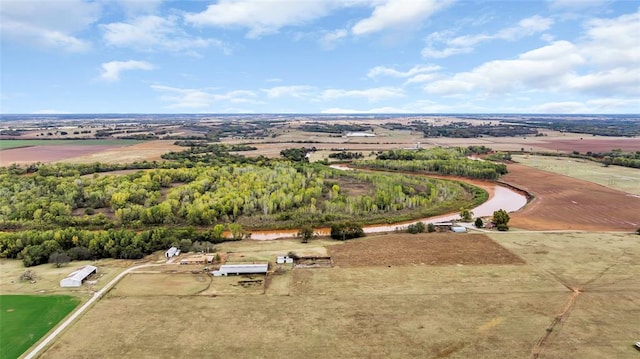 bird's eye view featuring a rural view