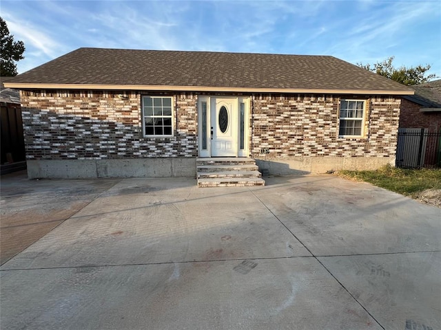 view of ranch-style home