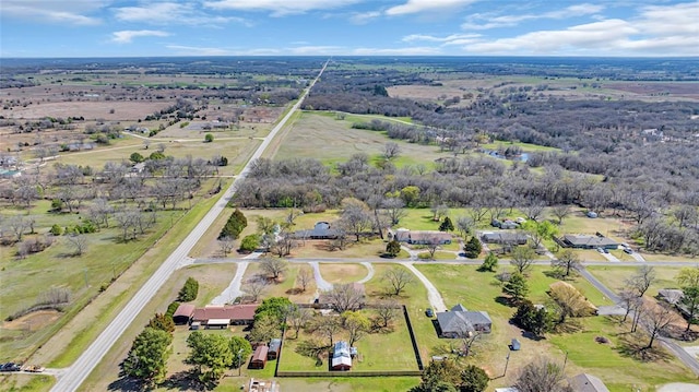 bird's eye view featuring a rural view