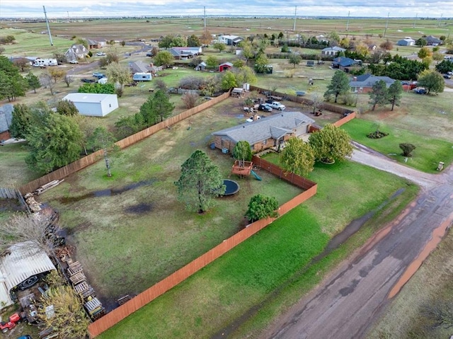 bird's eye view featuring a rural view