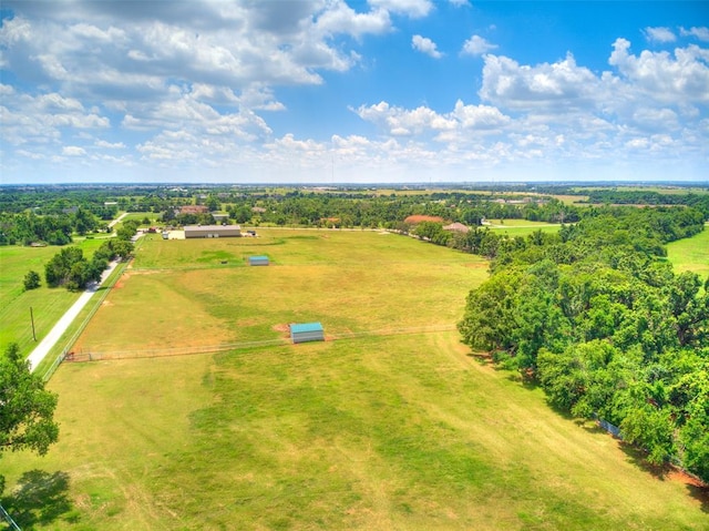 bird's eye view with a rural view