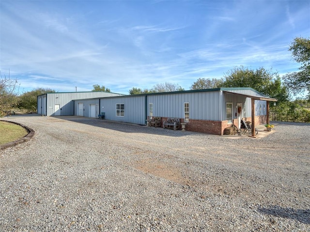 view of outdoor structure with a garage