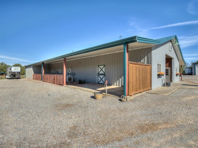 view of horse barn