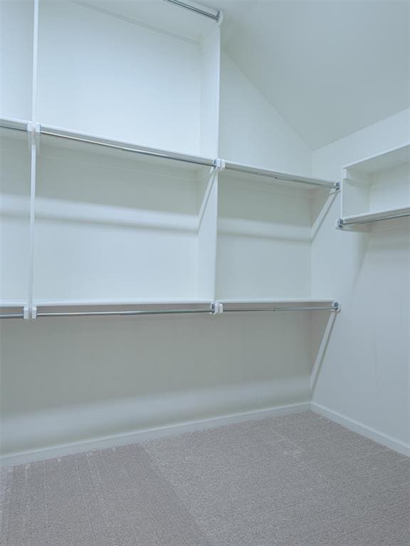 12129 SW 45th Ter, Mustang, OK 73064 - spacious closet with lofted ceiling and carpet floors