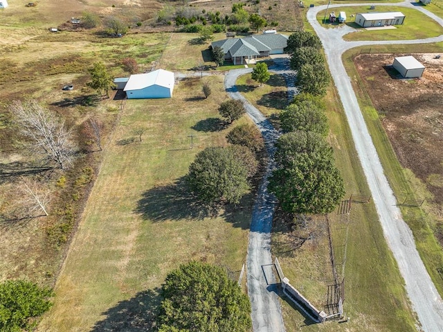 bird's eye view featuring a rural view