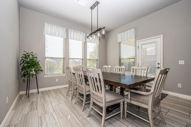 view of dining area