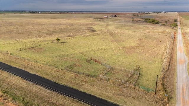 bird's eye view with a rural view