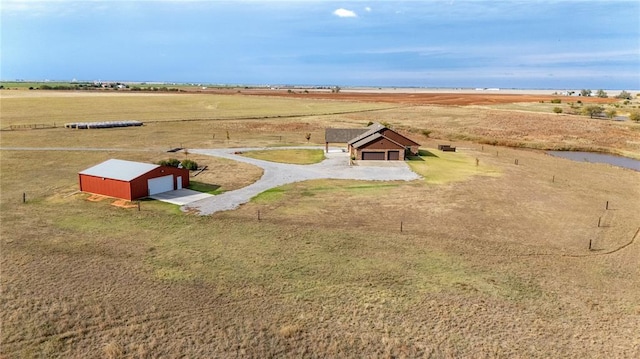 drone / aerial view featuring a rural view