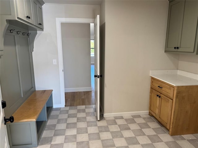 2800 Juneberry Ln, Newcastle, OK 73065 - kitchen with baseboards, light countertops, and light floors