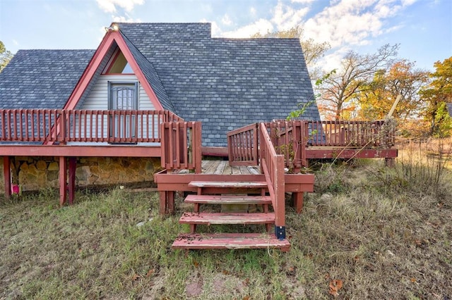 view of wooden deck