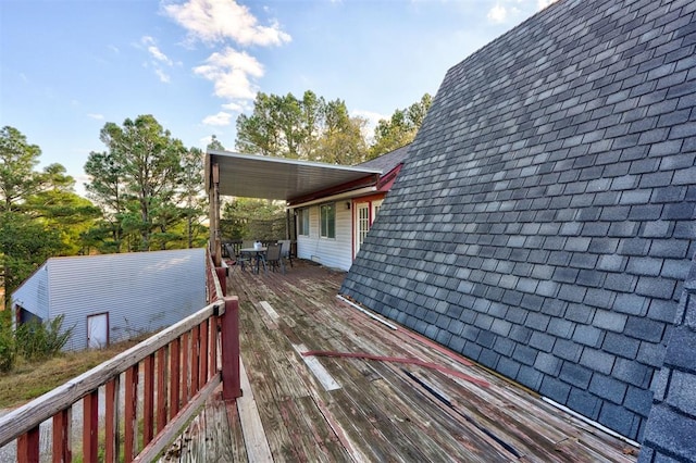 view of wooden terrace