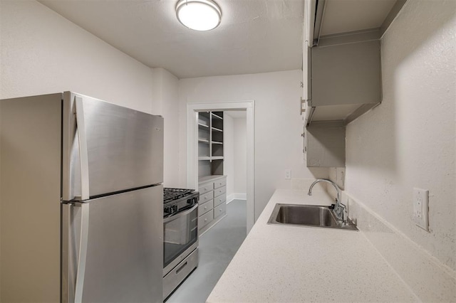 kitchen with sink and stainless steel appliances