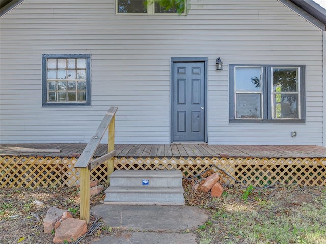 view of doorway to property