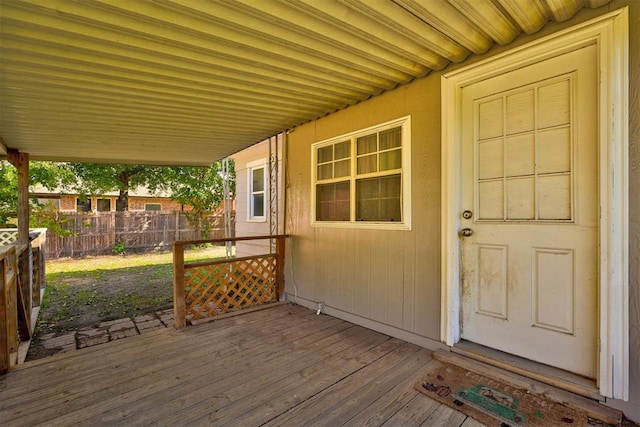 view of deck