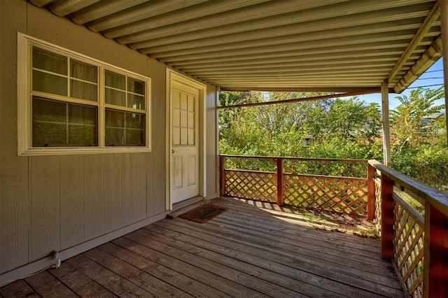 view of wooden terrace