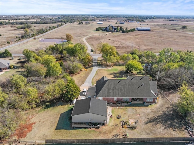 bird's eye view with a rural view